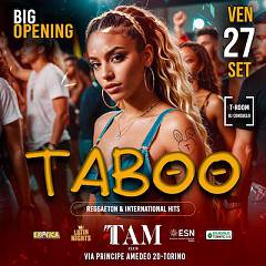 Venerdi' 27/09/2024 inaugurazione taboo - international party (il venerdi' notte universit