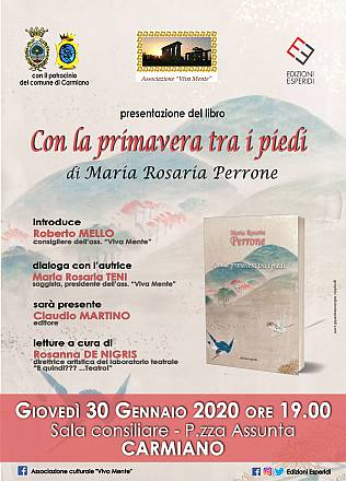Presentazione silloge poetica con la primavera tra i piedi di maria rosaria perrone