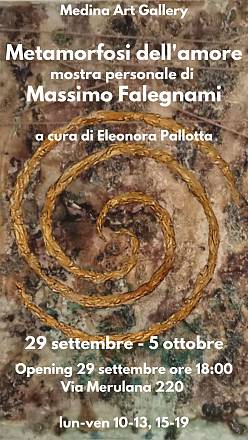 Mostra personale di massimo falegnami metamorfosi dell'amore
