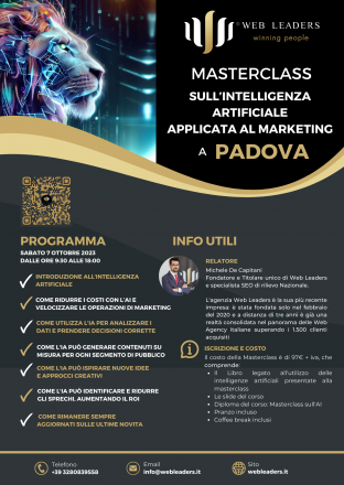 Masterclass sull’ intelligenza artificiale