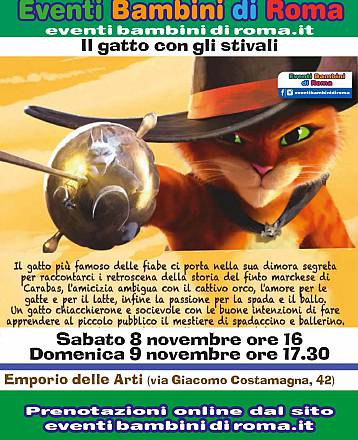 Spettacolo teatrale per bambini il gatto con gli stivali