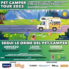 Al via pet camper tour. l'associazione pet carpet, polizia di stato, anas, insieme contro