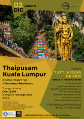 Thaipusam - mostra fotografica e cena di raccolta fondi