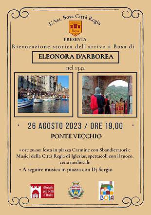 Rievocazione storica medievale - arrivo della piccola eleonora d'arborea a bosa