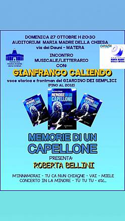 'memorie di un capellone' talk musicale con gianfranco caliendo