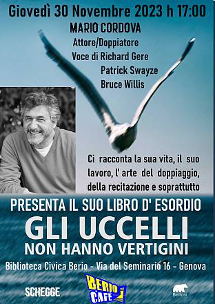 Mario cordova presenta il libro gli uccelli non hanno vertigini