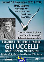 Mario cordova presenta il libro gli uccelli non hanno vertigini