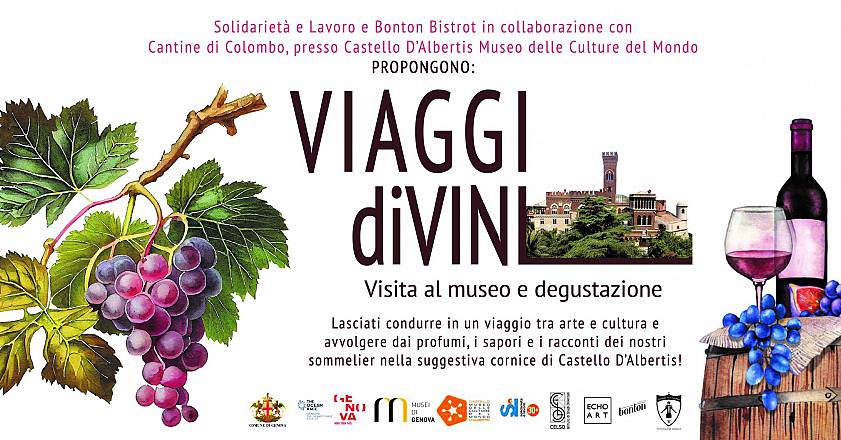 Dal 28/06 al 26/07 viaggi divini a castello d’albertis, degustazione di vini e visita accompagnata