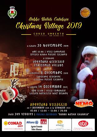 Babbo Natale Walt Disney.Christmas Village 2019 San Lucido 2019