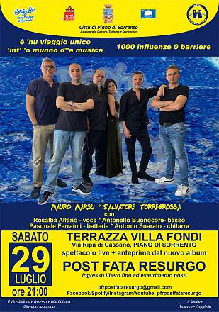 P.f.r. in concerto a piano di sorrento