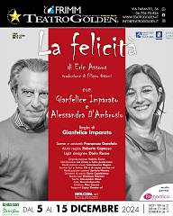 Al teatro golden  gianfelice imparato e alessandra d'ambrosio in la felicita' dal 5 dicemb
