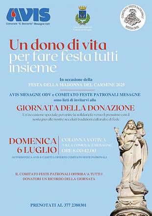 Un dono di vita per fare festa tutti insieme