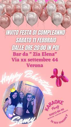 Compleanno samy al bar zia elens