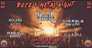 Rock metal night : g. bellini + drunkenrollers + hogan alleys + brand new heroes + casini