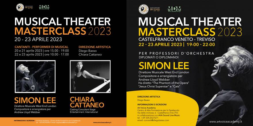 Simon lee ospite ad art voice academy per due masterclass dedicate al musical theater