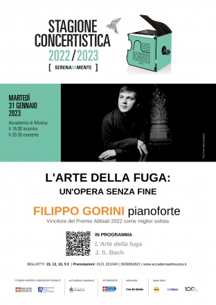 Domani 31 gennaio in concerto il premio abbiati 2022 come miglior solista filippo gorini